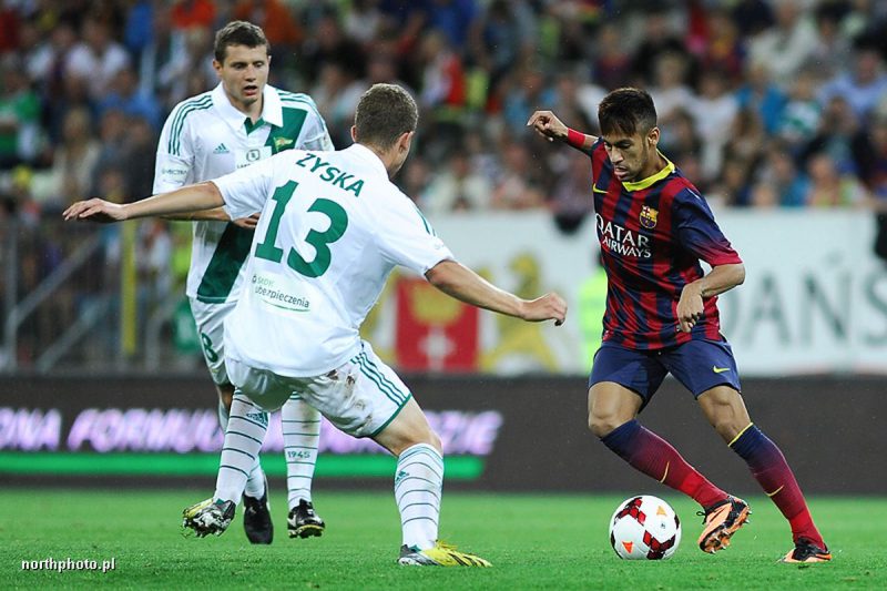 LECHIA GDANSK - FC BARCELONA N/Z NEYMAR WOJCIECH ZYSKA FOT PIOTR MATUSEWICZ