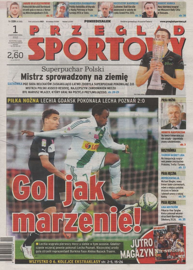 Przegląd Sportowy Lechia - Lech 2012